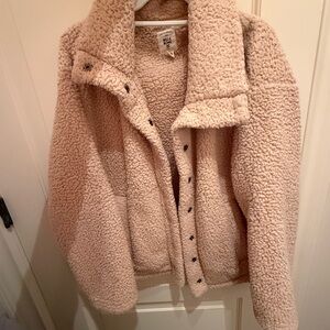 Billabong Women's Light Pink Teddy Jacket